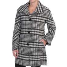 73%OFF 女性のドレスコート エレントレーシーウールのチェック柄Aラインコート（女性用） Ellen Tracy Wool Plaid A-Line Coat (For Women)画像